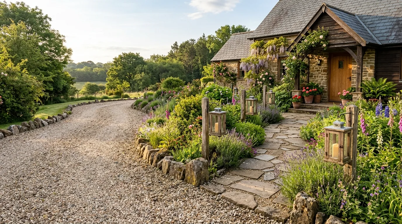 Mulch and Flower Border